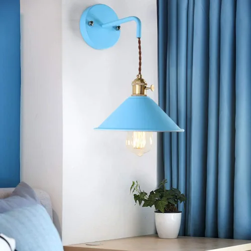 Vista 3 de Mengjay -Apliques de pared vintage, lámpara de pared industrial Edison E26, iluminación de pared retro para interiores, lámparas de pared LED
