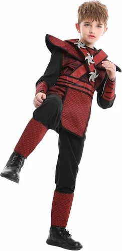 Vista 5 de JUST FOR PARTY Ninja Costume for Boys Kids for Halloween
