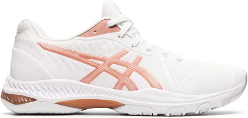 Vista 4 de ASICS Zapatos de voleibol Netburner Ballistic FlyteFoam para mujer, Blanco