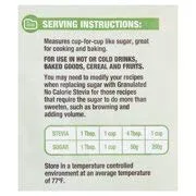 Vista 4 de Great Value Stevia granulada sin calorías, paquete de 19.4 onzas (paquete de 1)