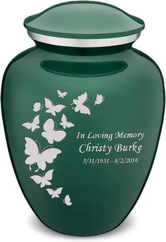 Vista 20 de Geturns Embrace Pequeñas Urnas Personalizadas de Mariposa para Cremación de Cenizas Humanas Urnas Funerarias Negras para Hombres y Mujeres 20 kg