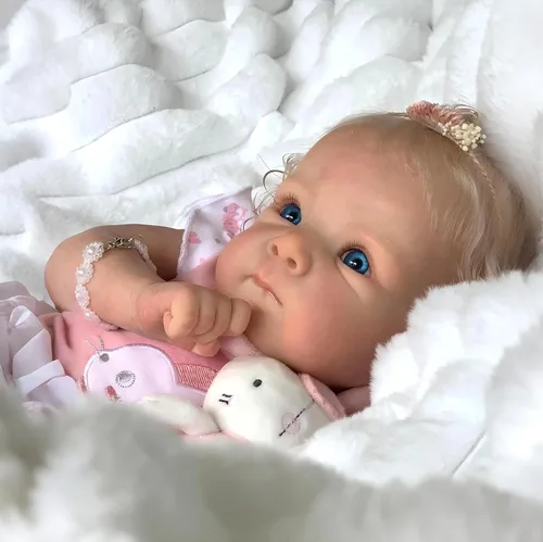 Vista 5 de iCradle Preciosa muñeca de bebé Reborn de 18 pulgadas, cuerpo suave, de silicona, realista, muñeca recién nacida, juguete para niños a partir de 3
