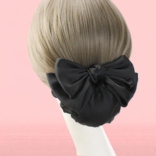 Vista 3 de Funda para moño para el cabello con redes de pelo para moños, pasador de cinta con moño de red, cubiertas profesionales para moño para mujeres