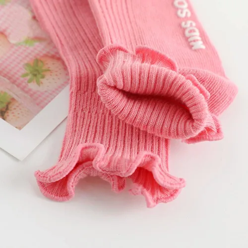 Vista 5 de Calcetines de encaje con volantes vintage para niñas pequeñas, calcetines de tobillo para niñas