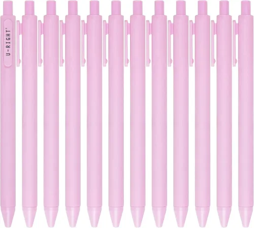 Vista 8 de U-RIGHT 12 piezas de bolígrafos de tinta de gel, tinta negra de 0.5 mm, punta fina, escritura suave, bolígrafos bonitos para oficina y escuela Verde