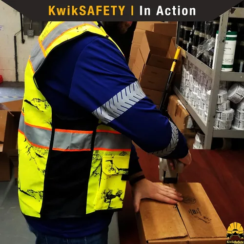 Vista 7 de KwikSafety UNCLE WILLY'S WALL Safety Vest Class 2 ANSI OSHA Hi Vis Vest