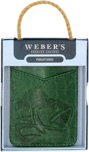 Vista 3 de WEBER'S PREMIER LEATHER Serie Pursuit - Cartera de cuero de grano completo para hombre - Clip de bolsillo frontal y bloqueo RFID