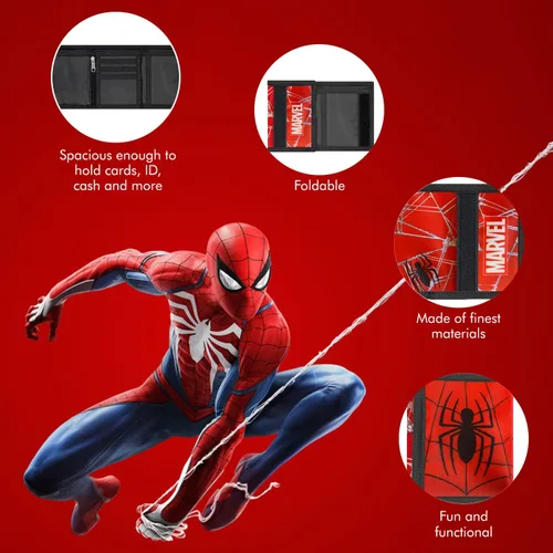 Vista 2 de Marvel Cartera infantil Spider-Man con Vengadores, plegable