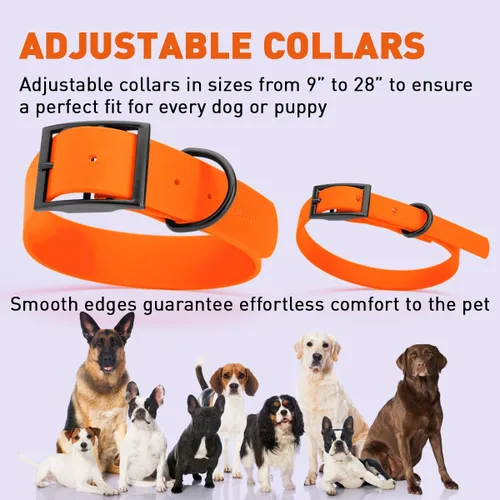 Vista 177 de Dogline Biothane - Collar impermeable para perro con hebilla de liberación rápida, resistente cincha de nailon recubierta con resistente y a prueba