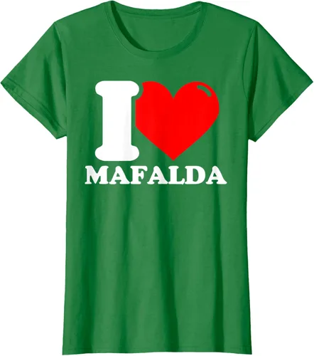 Vista 25 de Camiseta I Love Mafalda, Negro