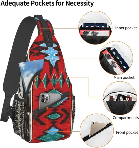 Vista 4 de COFEIYISI Mochila cruzada unisex para hombres y mujeres, bolsa de pecho casual, mochila de hombro, mochila deportiva para viajes, senderismo