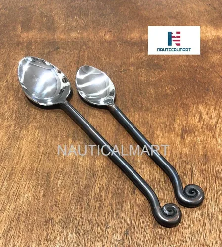 Vista 5 de Nautical-Mart Treble Clef Flatware Tenedor de ensalada de acero inoxidable