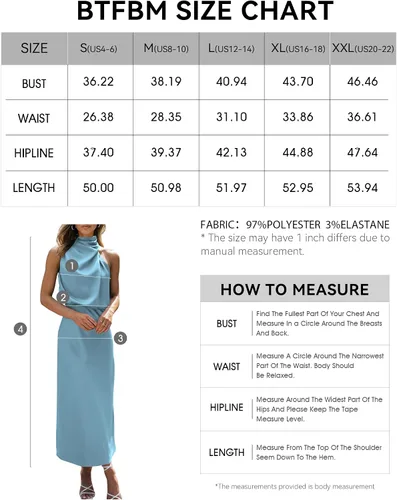 Vista 5 de BTFBM Vestido de cóctel sin mangas para mujer, cuello falso, abertura de cerradura, cintura alta, elástico, para invitadas de boda, fiesta de noche