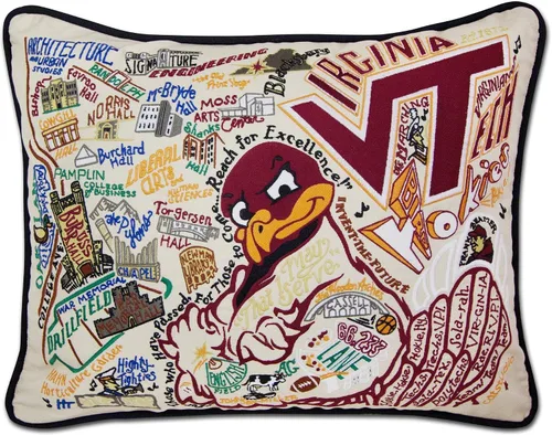 Vista 32 de Catstudio Almohada decorativa bordada colegiada de la Universidad Estatal de los Apalaches