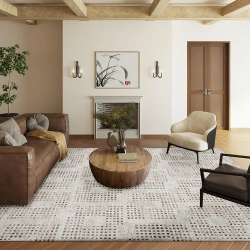 Vista 10 de Addison Rugs Eleanor AER31 - Alfombra beige de 1 pies 8 pulgadas x 2 pies 6 pulgadas, fácil de limpiar, lavable a máquina, no se desprende