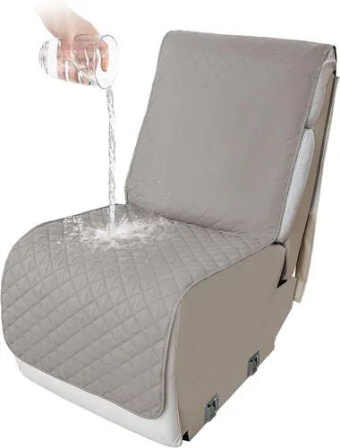 Vista 150 de HDCAXKJ Fundas impermeables 100% impermeables para sofá reclinable en forma de L, lavable, acolchada y suave para perros y mascotas, 1 funda de Negro