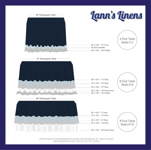 Vista 6 de Lann's Linens - Mantel rectangular de tela de poliéster de primera calidad para bodas, banquetes y restaurantes Rojo
