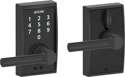 Vista 12 de Schlage - Cerradura táctil Century con picaporte Merano (bronce envejecido, FE695 CEN 716 MER) Keyless entry door lock, Electronic touchscreen