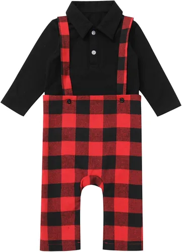 Vista 6 de AWIBMK Trajes familiares a juego para Navidad, color verde y rojo, a cuadros, vestidos para mamá e hija, otoño, invierno, Navidad, trajes familiares