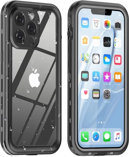 Vista 12 de Funda impermeable diseñada para iPhone 12, cuerpo completo, a prueba de polvo, a prueba de golpes, protector de pantalla integrado