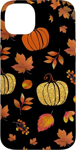 Vista 15 de Fall Leaves and Pumpkins Pattern Halloween Autumn Case for iPhone 17