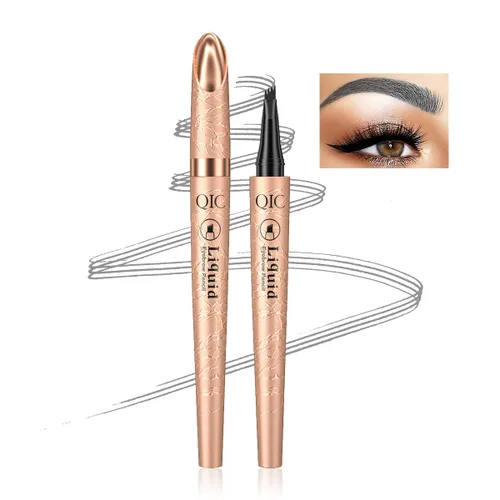 Vista 9 de Lápiz de cejas marrón claro, lápiz de cejas Microblading a prueba de manchas con punta de microhorquilla mejorada, lápiz de microblading impermeable