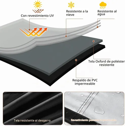 Vista 6 de Fundas para sillas de exterior, 25 x 25 x 47 pulgadas, fundas para sillas