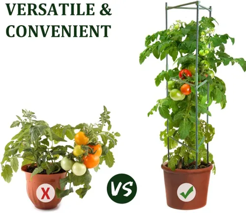 Vista 4 de 48 brazos de estaca para jaula de tomate, conectores de enrejado expandibles de 11.8 pulgadas, conectores de estacas de jardín de 0.433 in