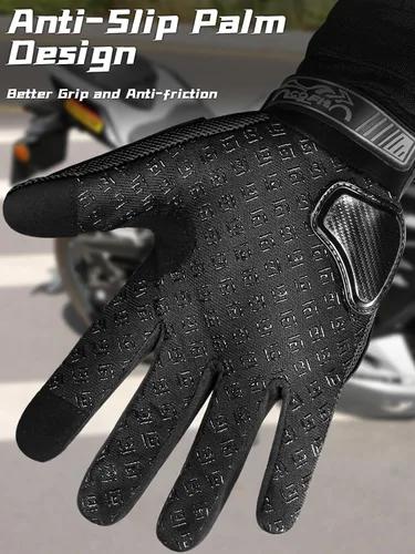 Vista 3 de COFIT - Guantes de motocicleta con malla transpirable, guantes de moto con protección táctil para hombres y mujeres, para BMX ATV MTB, carreras