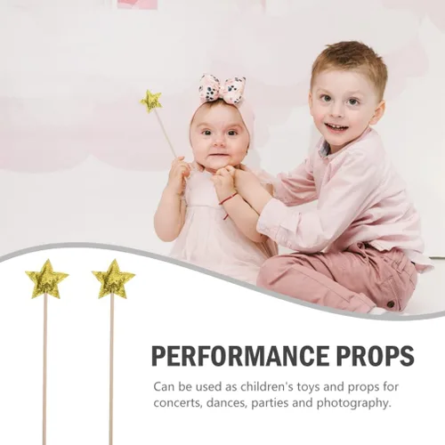 Vista 6 de Kisangel Varita mágica con forma de estrella para niñas, juguetes de fiesta de disfraces de 12.99 pulgadas, accesorios ligeros
