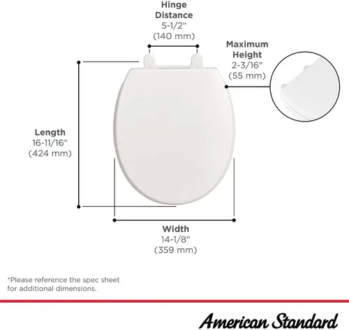 Vista 5 de American Standard 5024B65G.020 ASIENTO DE LUJO TRANSICIONAL RD WHT, Blanco
