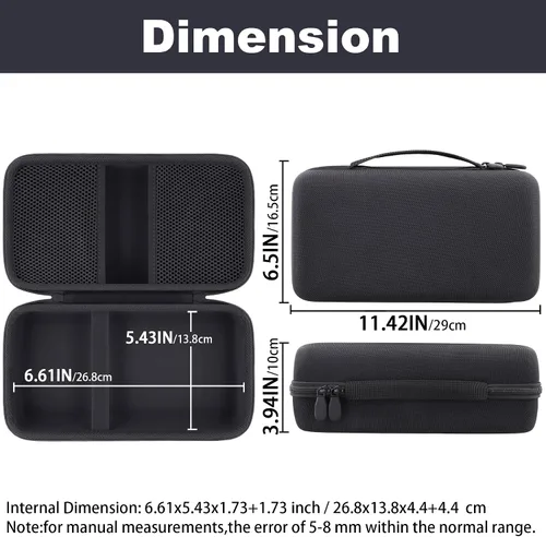 Vista 6 de khanka Estuche de almacenamiento para HALO Bolt Ultimate 2.0/HALO Bolt Air +1750 Arrancador de batería portátil para automóvil, solo estuche (negro)