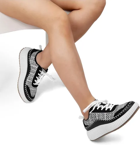 Vista 7 de DREAM PAIRS Zapatos deportivos gruesos para mujer, cómodos, informales, con plataforma, a la moda