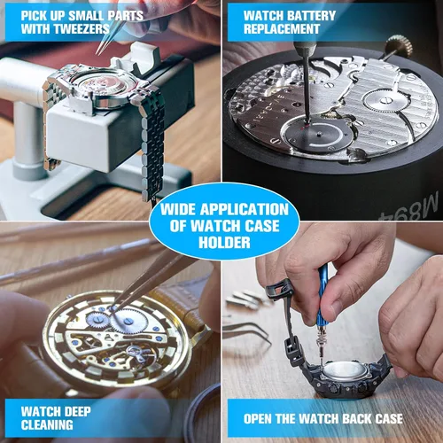 Vista 6 de BYNIIUR Watch Repair Kit, Watch Case Opener Spring Bar Tools, Watch Battery Replacement Tool Kit, Watch Band Link Pin Tool Set with Carrying Case