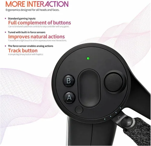 Vista 4 de Kit completo de realidad virtual para auriculares, controladores de estaciones base, mango de juegos de realidad virtual de vapor compatible