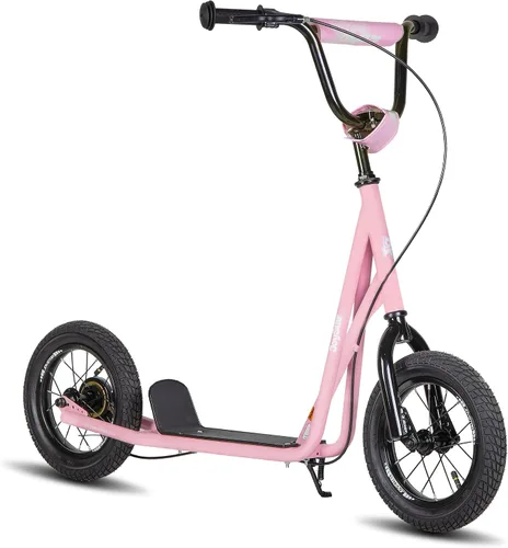 Vista 11 de JOYSTAR Patinete para niños de 5 a 9 años de edad, ruedas grandes de 12 pulgadas para niños, adolescentes y adultos, freno trasero y manubrio