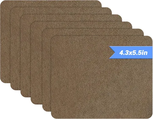 Vista 23 de Azobur Parche de reparación de sofá, 6 piezas de parches de microfibra, reparación de parches de tela autoadhesivos, aspecto lujoso, sofá de Beige