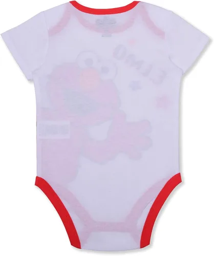 Vista 3 de Sesame Street Boys Elmo Bodysuit and Jogger Set for Newborn and Infant RedWhite