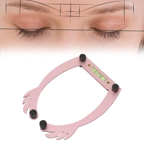 Vista 4 de Juego de reglas de marcador de línea de cejas, herramienta de cuerda de mapeo de cejas plegable Hilo Microblading Line Marker Kit de regla