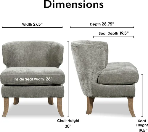 Vista 3 de Finch Swansea Silla decorativa, gris