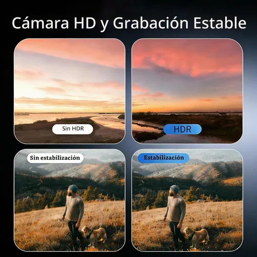 Vista 7 de Drone RC con control remoto de pantalla con pantalla de control remoto, protector de hélice, cámara dual HD, ajuste de velocidad, retención de Negro