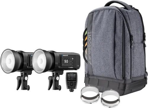 Vista 9 de Westcott FJ400 II Kit de mochila estroboscópica con pantalla táctil de 2