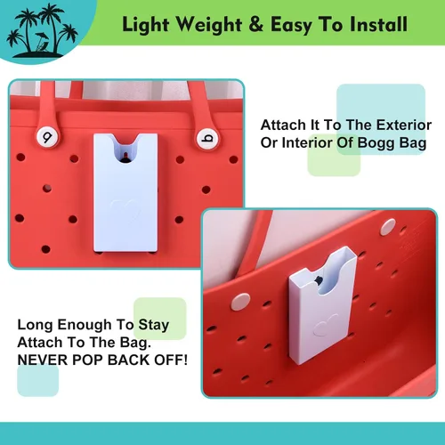 Vista 4 de Soporte de teléfono para bolsa Bogg, universal de plástico ABS duro, accesorios para bolsa original / bebé Bogg, también compatible con L/XL Simple