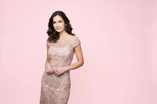 Vista 3 de Alex Evenings Vestido de cóctel bordado floral de longitud hasta la rodilla para mujer