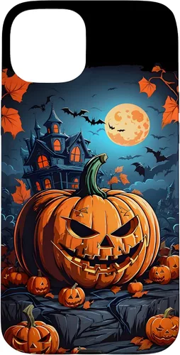 Vista 9 de iPhone 11 Pro Max - Funda para disfraz de Halloween con diseño de calabaza tallada espeluznante