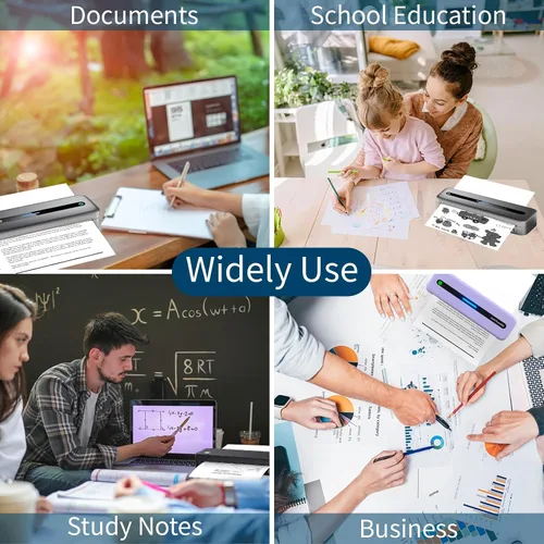Vista 7 de 200 hojas de papel de impresora térmica de 8.5 x 11 pulgadas, papel térmico de tamaño carta de EE. UU. compatible con Peripage, Munbyn, Jadens