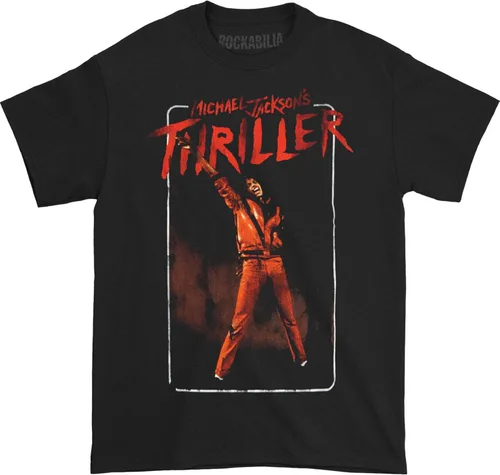 Vista 2 de Michael Jackson MJ Thriller - Camiseta para hombre color negro