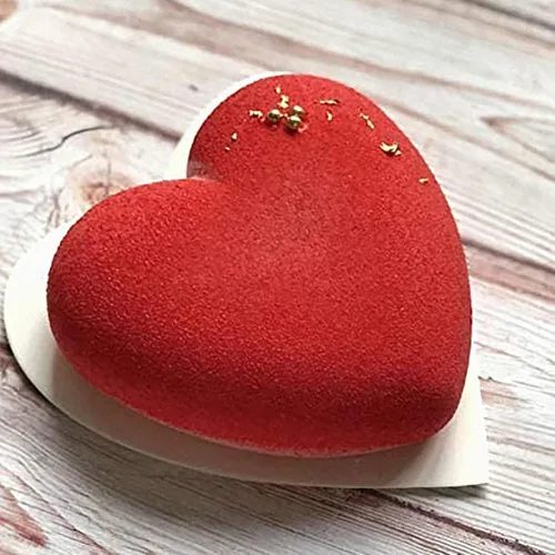 Vista 6 de OCPO KITCHEN Moldes de silicona con forma de corazón 3D para hornear pasteles de mousse, molde de silicona 3D para dulces, pastelería, chocolate