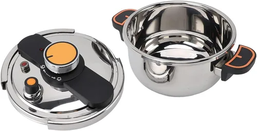 Vista 2 de JTLB Olla a presión profesional de acero inoxidable con calefacción uniforme eficiente y de gran capacidad, olla para conservas de cocina casera (5L)