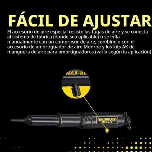 Vista 4 de Monroe Max-Air MA812 - Amortiguador de aire ajustable (2 unidades) para camioneta Nissan